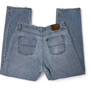 90s VTG Polo Jeans Ralph Lauren Light Wash Distressed Relaxed Fit Men's 38x32